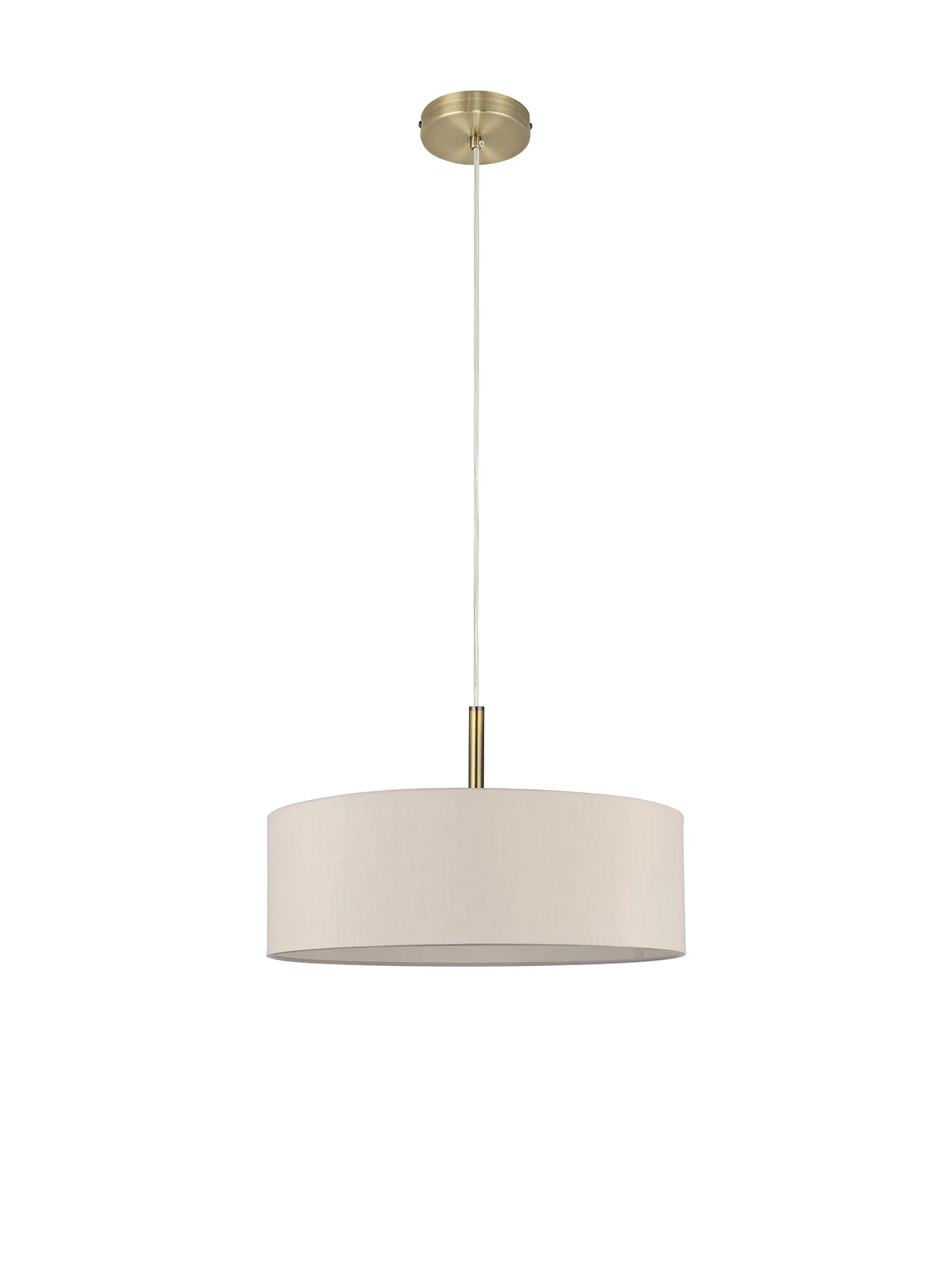 Baymont 45cm 5 Light Pendant Antique Brass, Nude Beige DK0747  Deco Baymont AB NU